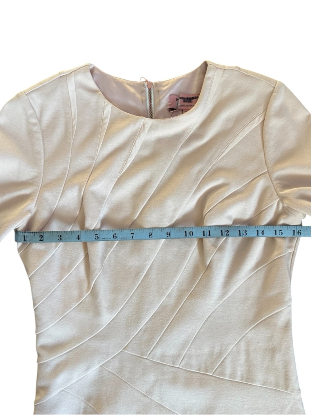 Ted Baker Corie Seam Detail Dress Blush Pink Bodycon Bandage Size Small - Picture 11 of 13